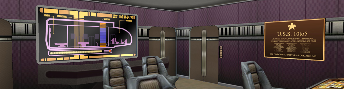 The bridge of the USS 10to5, the first Virtual Game vessel